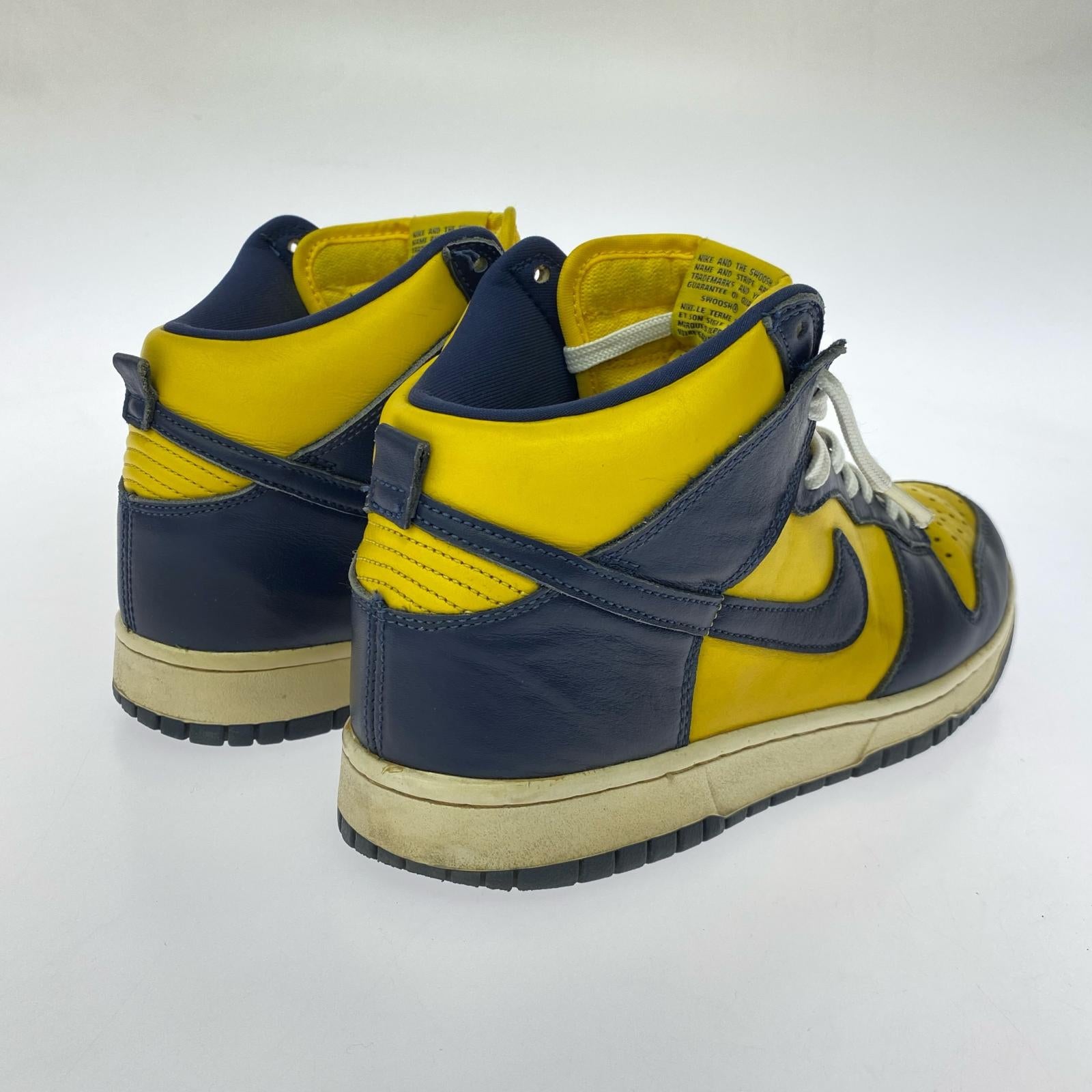 スニーカー dunk hi イエロー×ネイビー 27cm 27cm (US9 UK8 1/2 EU44)
