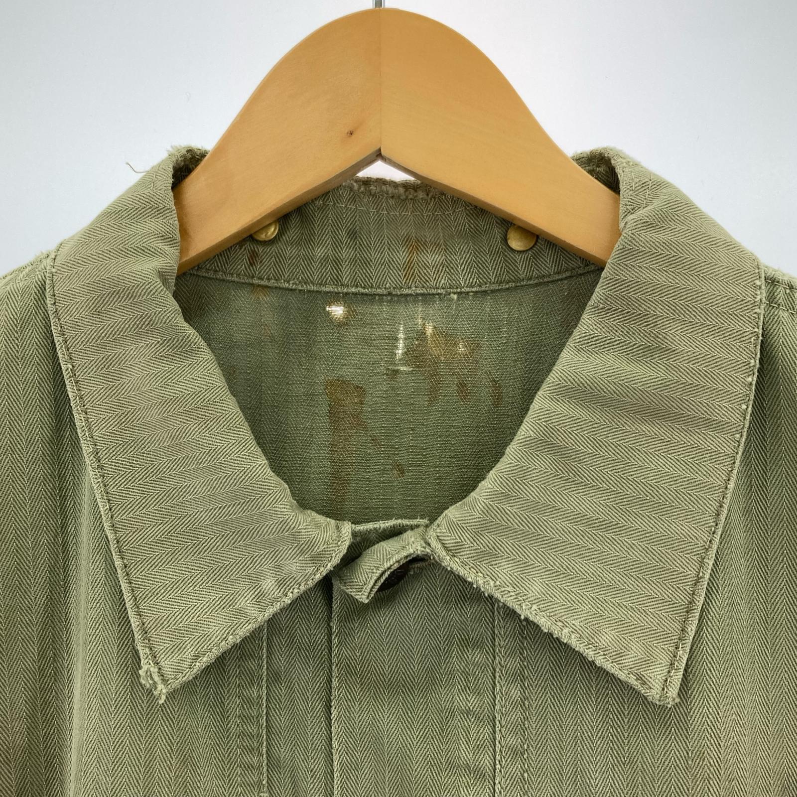ジャケット USMC WW2 P-44 HBT ジャケット ガスフラップ オリーブ