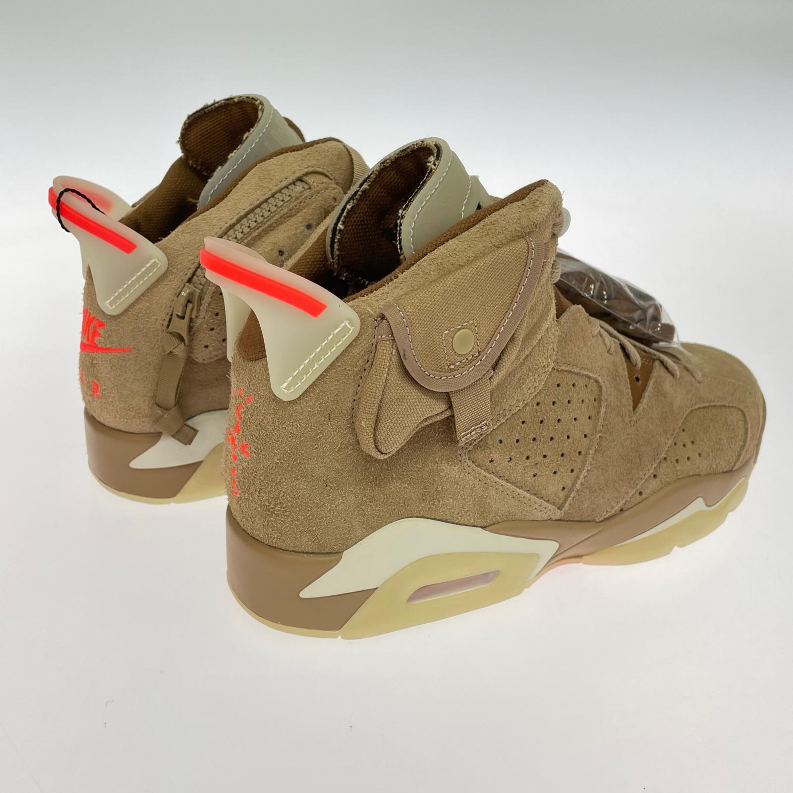 スニーカー Travis Scott Air Jordan 6 British Khaki 27.5cm (US9 1/2 UK9 EU45) ベージュ
