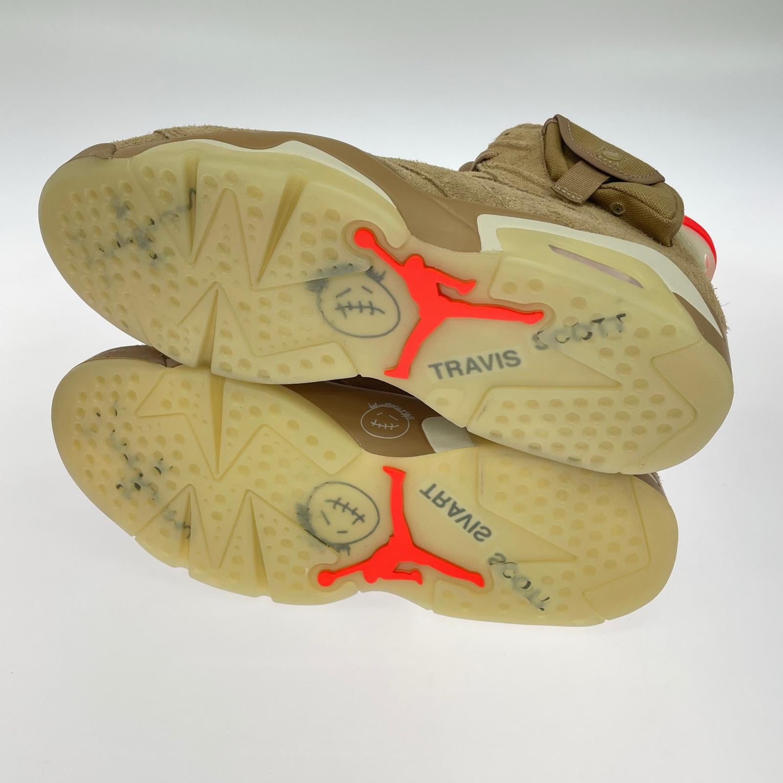 スニーカー Travis Scott Air Jordan 6 British Khaki 27.5cm (US9 1/2 UK9 EU45) ベージュ