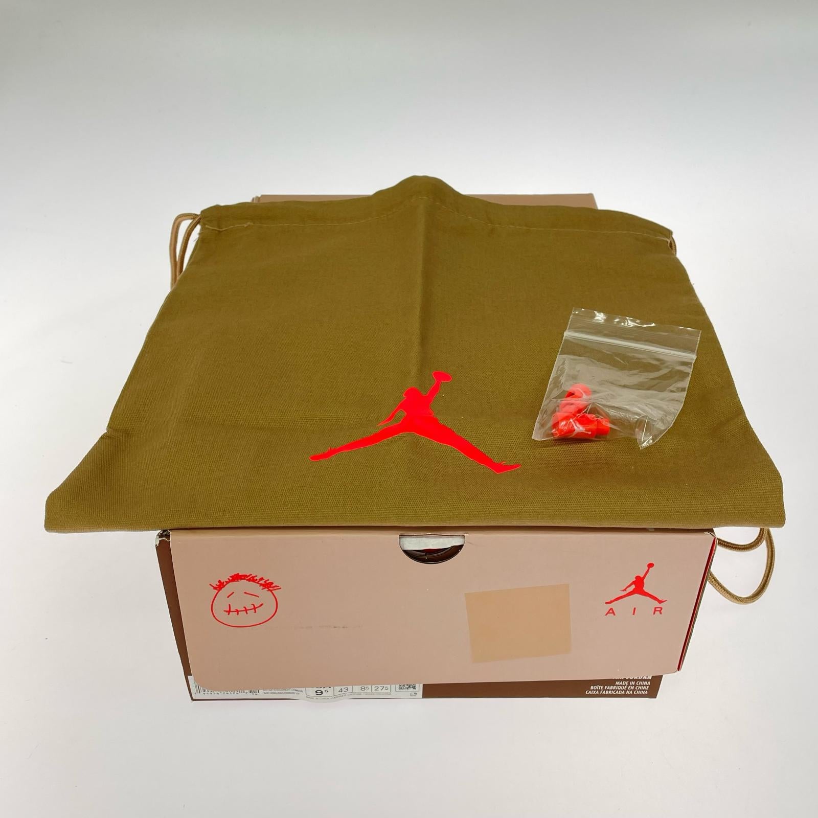 スニーカー Travis Scott Air Jordan 6 British Khaki 27.5cm (US9 1/2 UK9 EU45) ベージュ