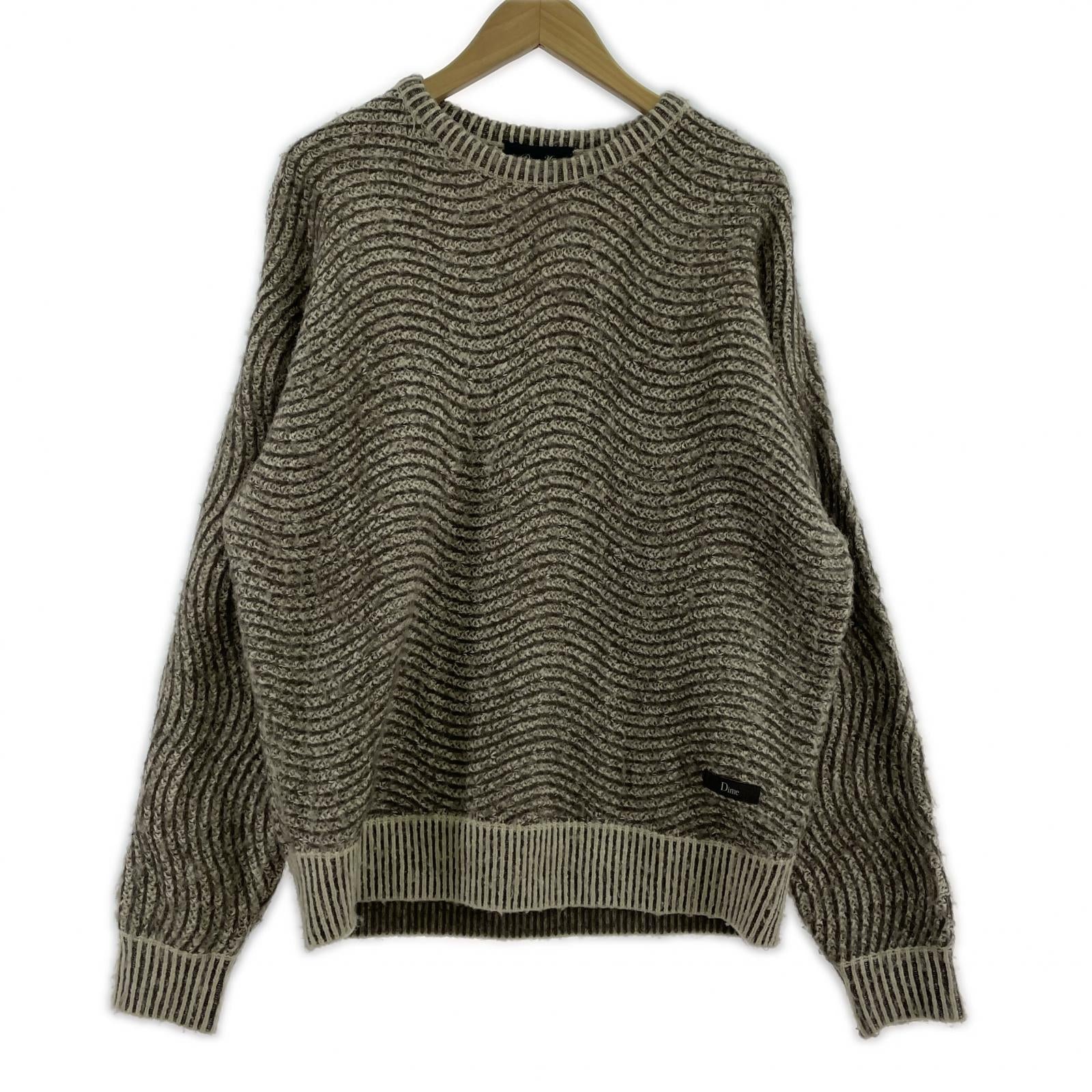 ニット DIME MOHAIR WAVE KNIT M M ブラウン