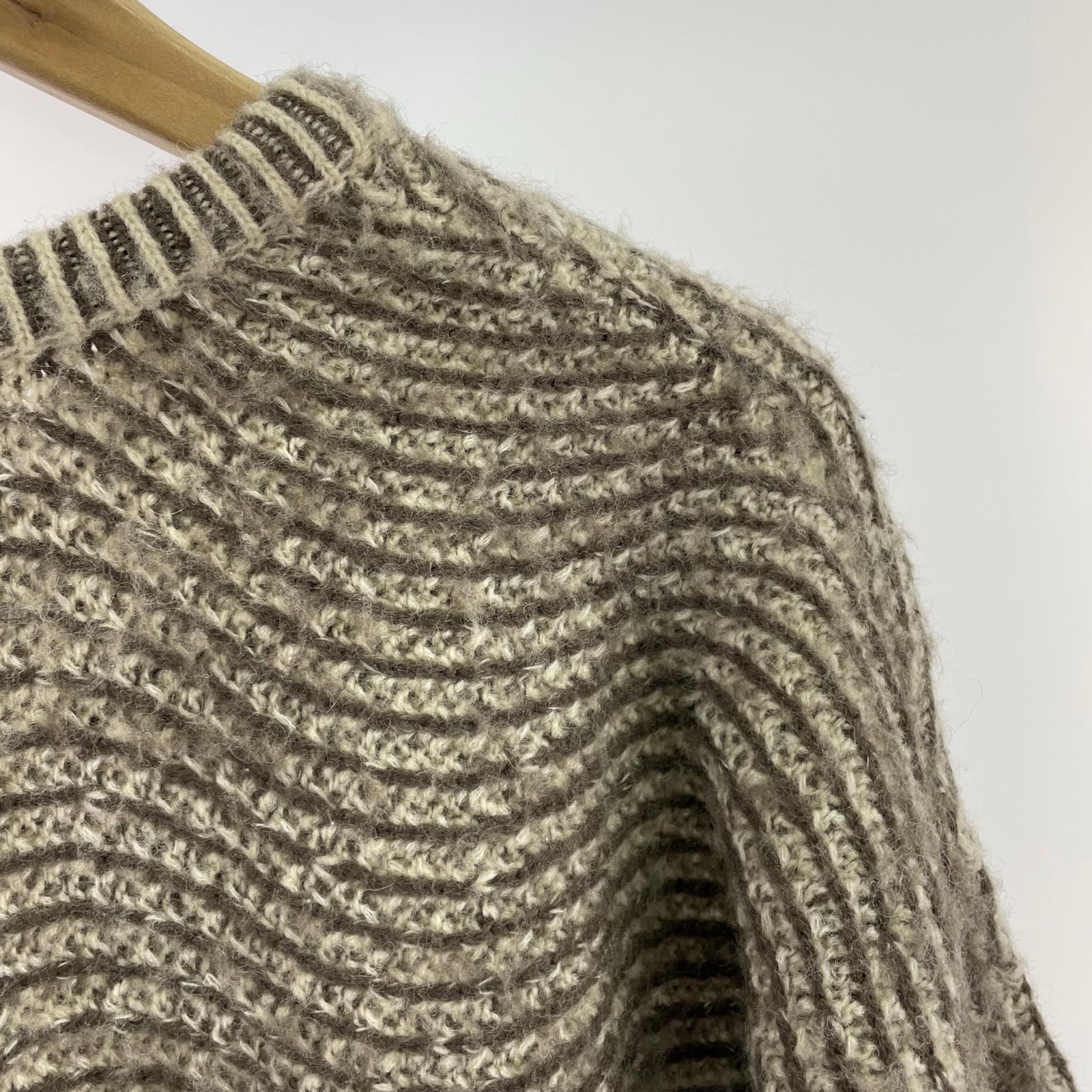 ニット DIME MOHAIR WAVE KNIT M M ブラウン