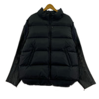 ジャケット 24AW USED加工 レザースリーブダウンジャケット (4) 黒 4 ブラック