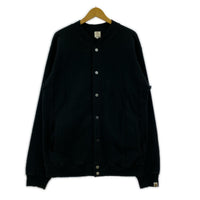 ジャケット A BATHING APE 2001 白タグ スウェットスタジャン L 黒 L ブラック
