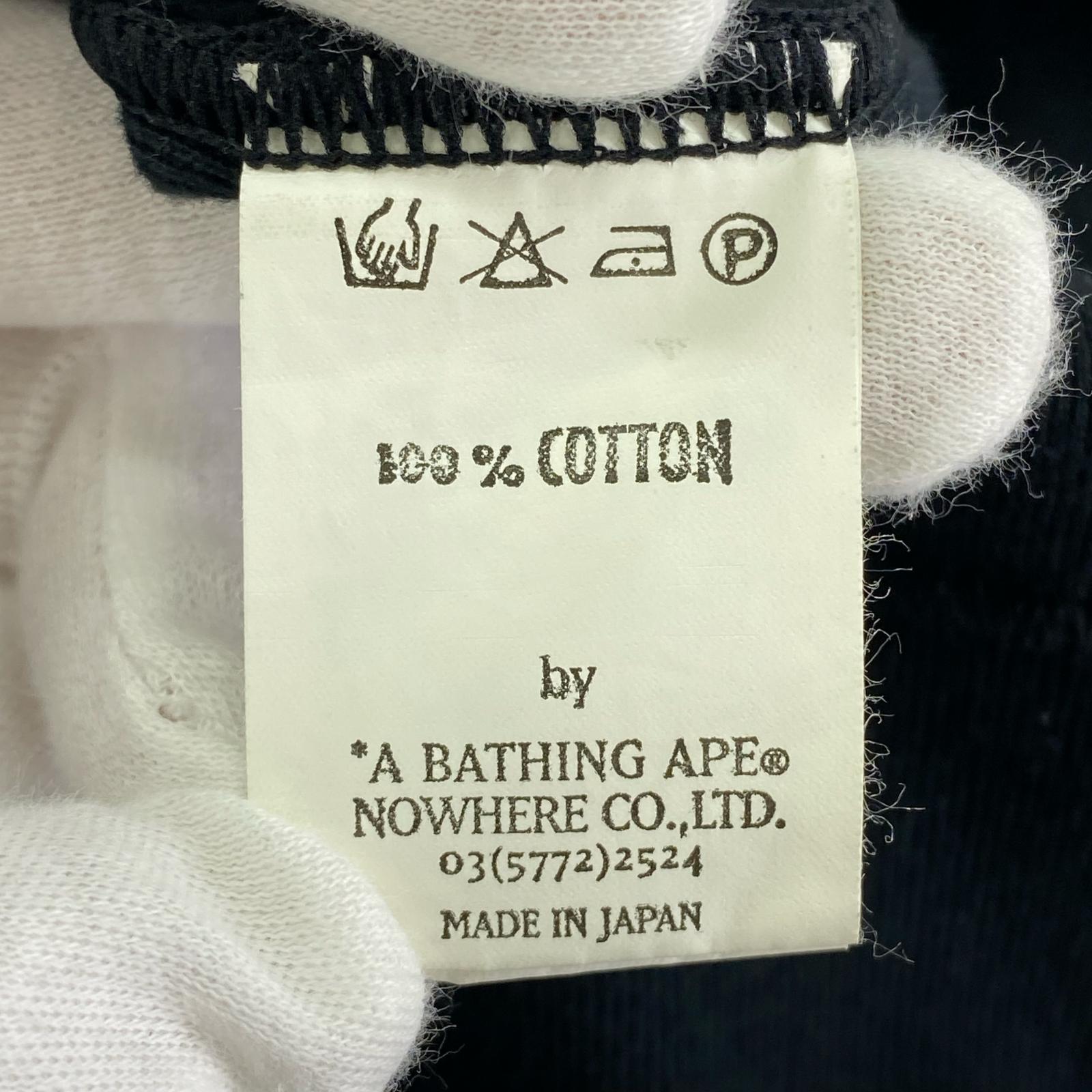 ジャケット A BATHING APE 2001 白タグ スウェットスタジャン L 黒 L ブラック