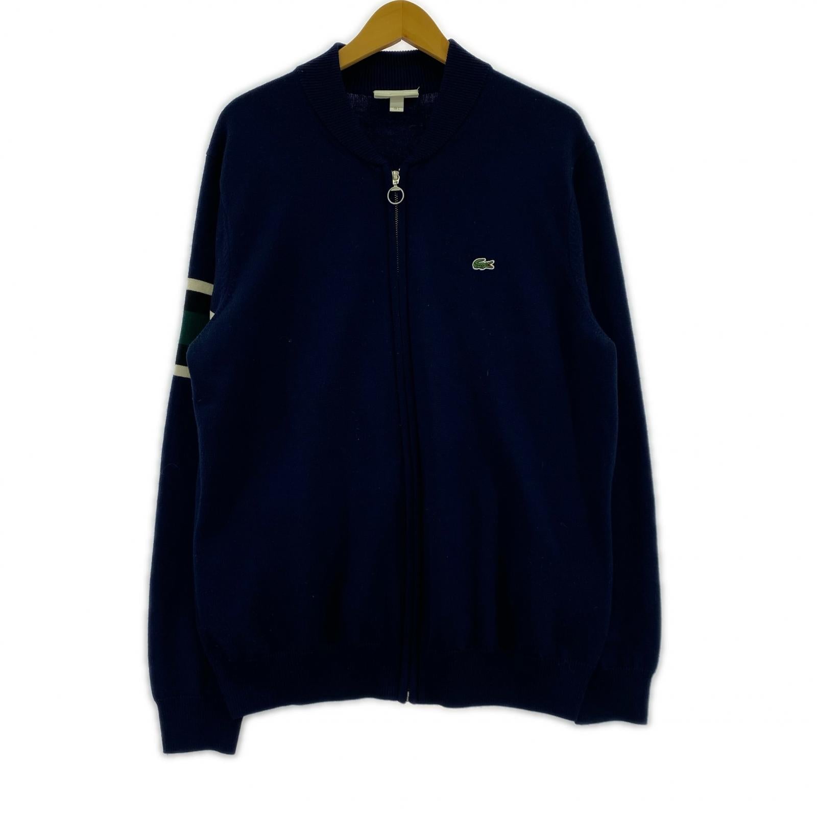 ジャケット LACOSTE ニット ジャケット ネイビー L ネイビー