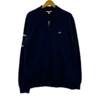 ジャケット LACOSTE ニット ジャケット ネイビー L ネイビー