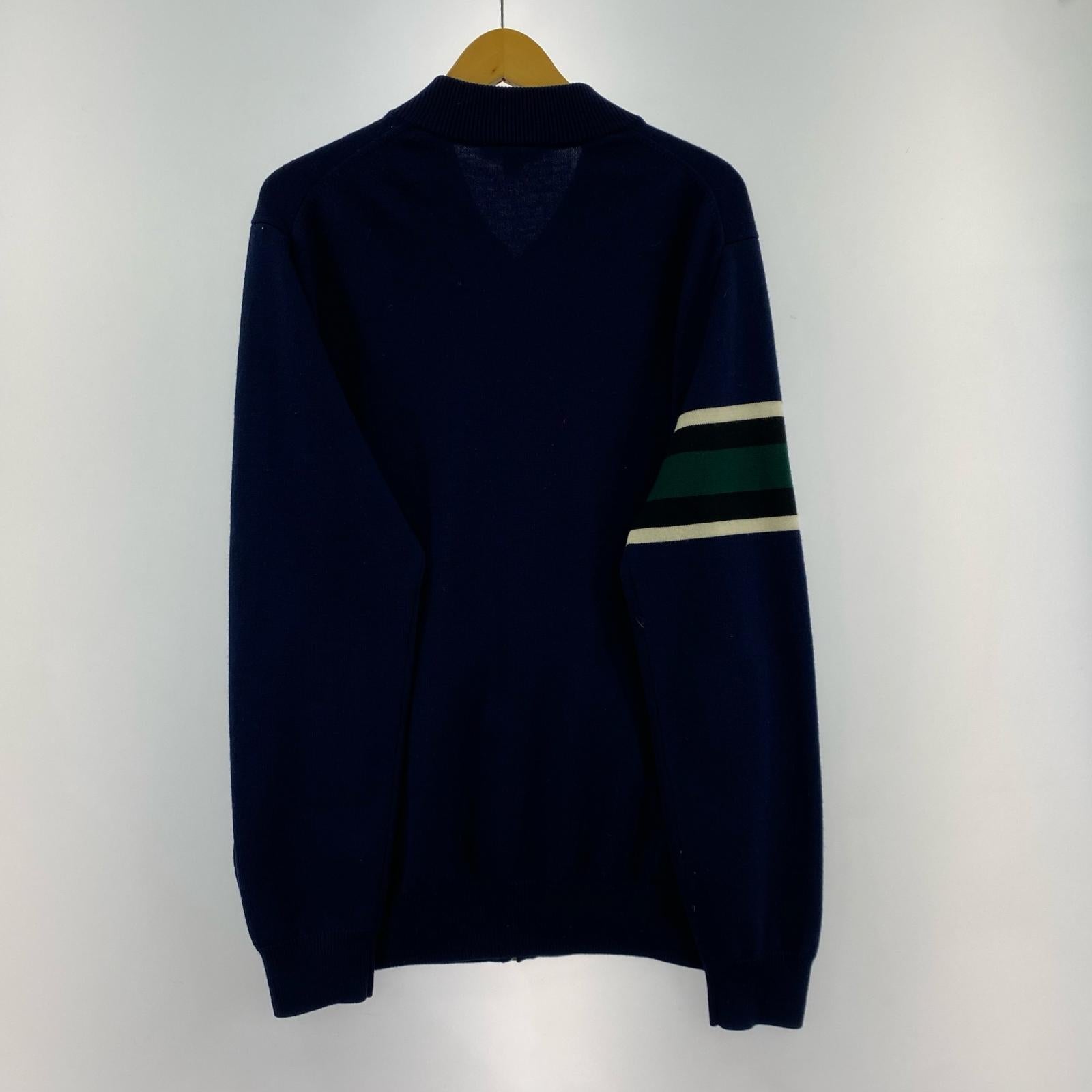 ジャケット LACOSTE ニット ジャケット ネイビー L ネイビー