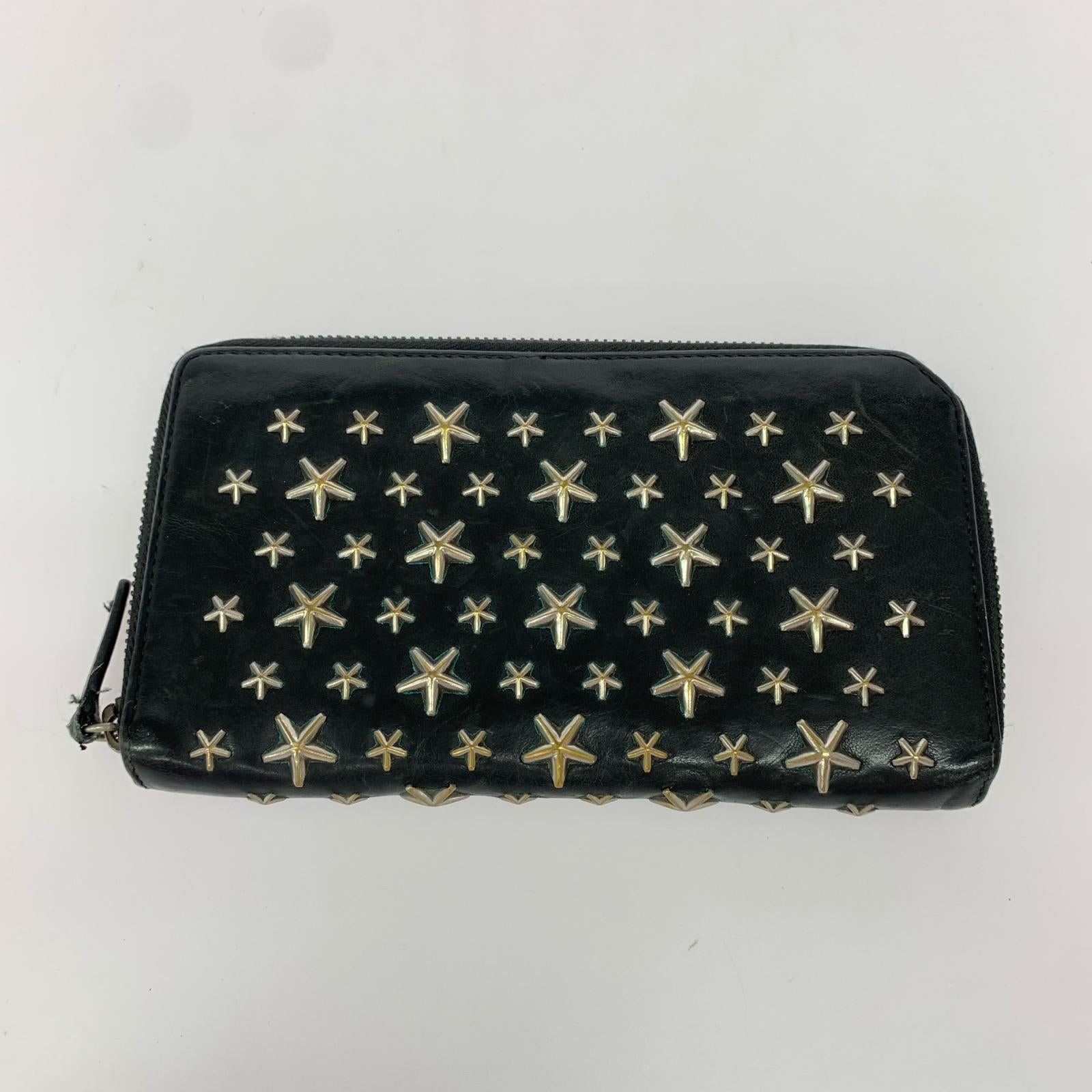 長財布 Studs Leather Long Wallet BLK ブラック