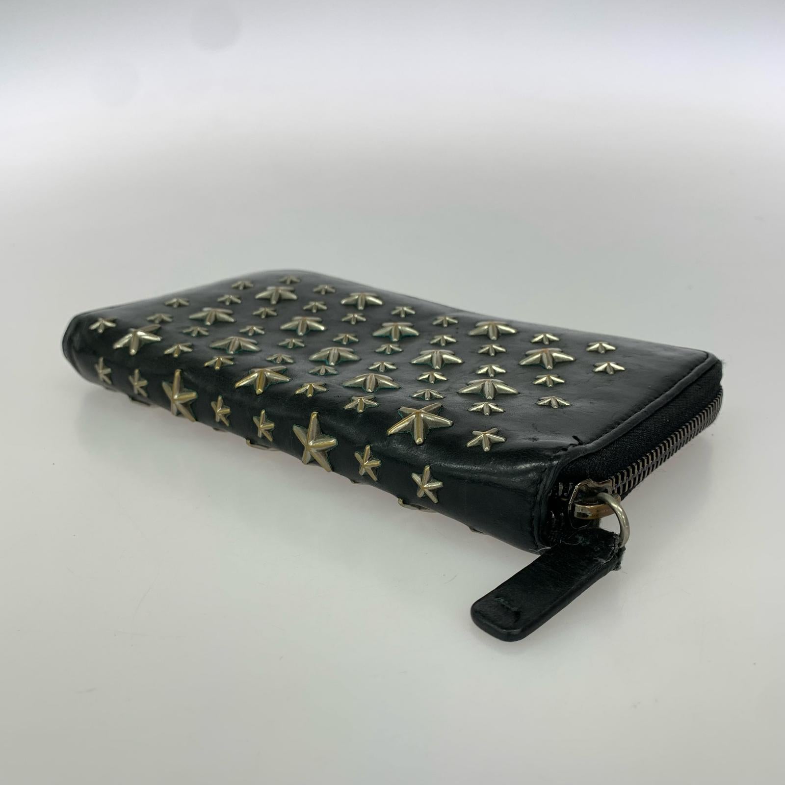 長財布 Studs Leather Long Wallet BLK ブラック