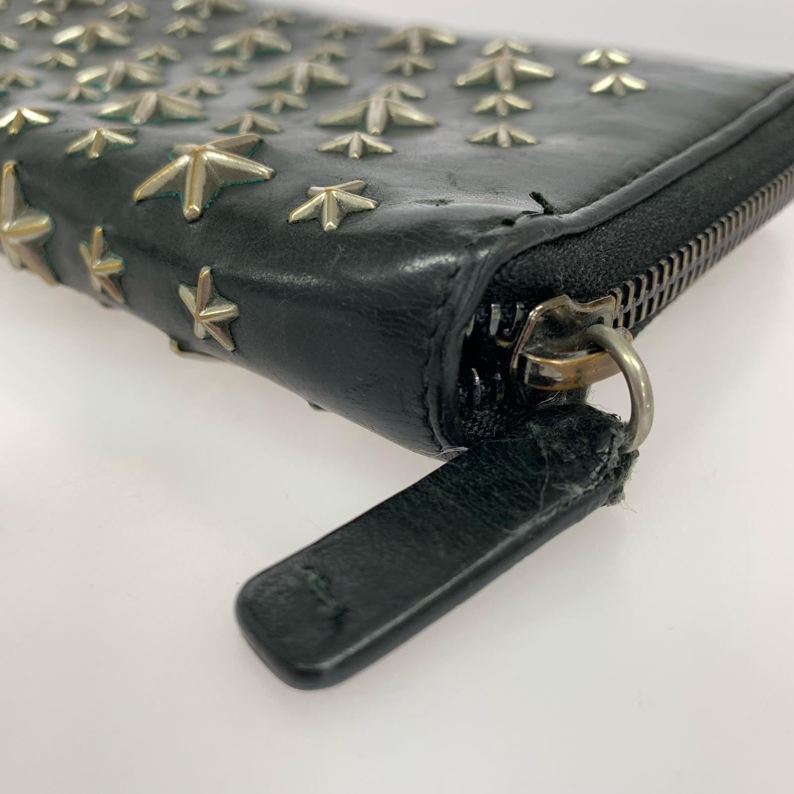 長財布 Studs Leather Long Wallet BLK ブラック