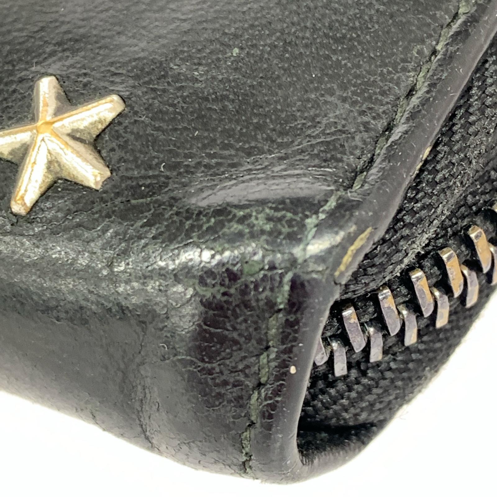 長財布 Studs Leather Long Wallet BLK ブラック