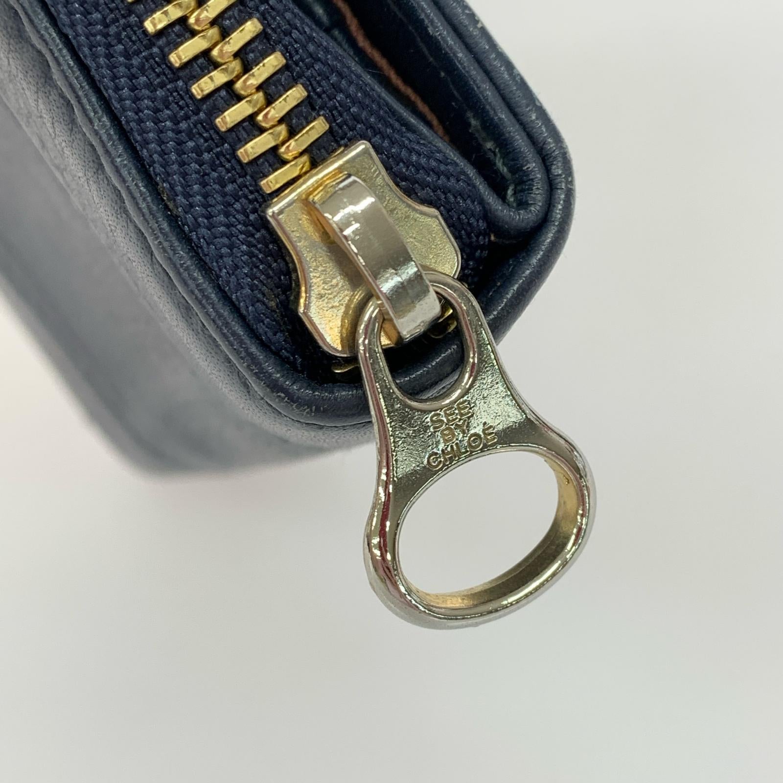 コンパクトウォレット レザー三つ折り財布 NVY ネイビー