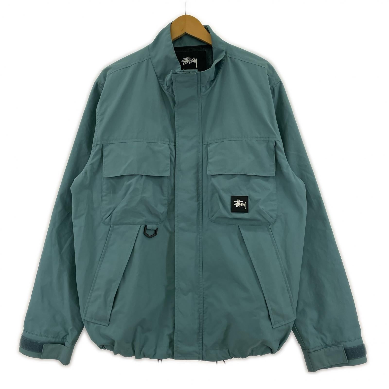 ジャケット STUSSY CARGO JACKET カーゴジャケット M ブルー M ブルー