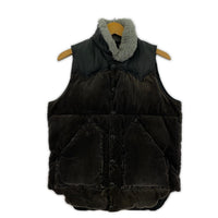 ダウンベスト Rocky Mountain FeatherBed レザーヨークベスト コーデュロイ 450-482-14 茶×黒 (36) 36 ブラウン