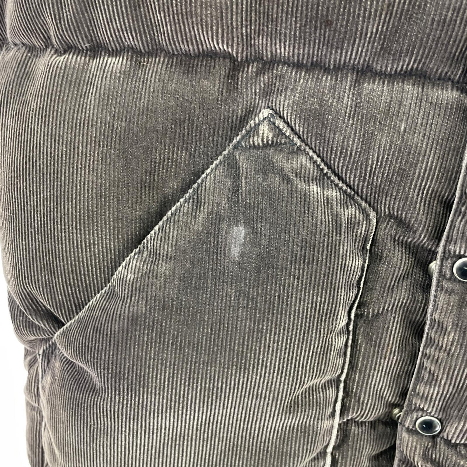 ダウンベスト Rocky Mountain FeatherBed レザーヨークベスト コーデュロイ 450-482-14 茶×黒 (36) 36 ブラウン