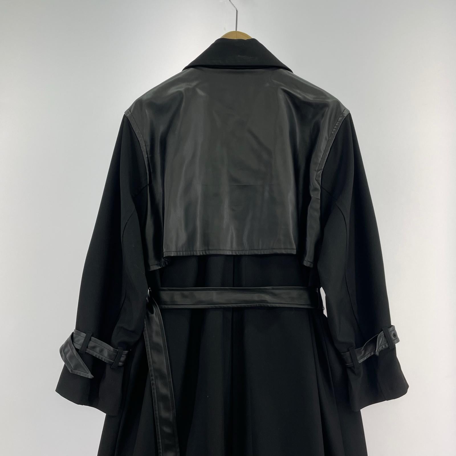 その他アウター フェイクレザーキリカエコート F 黒 ブラック