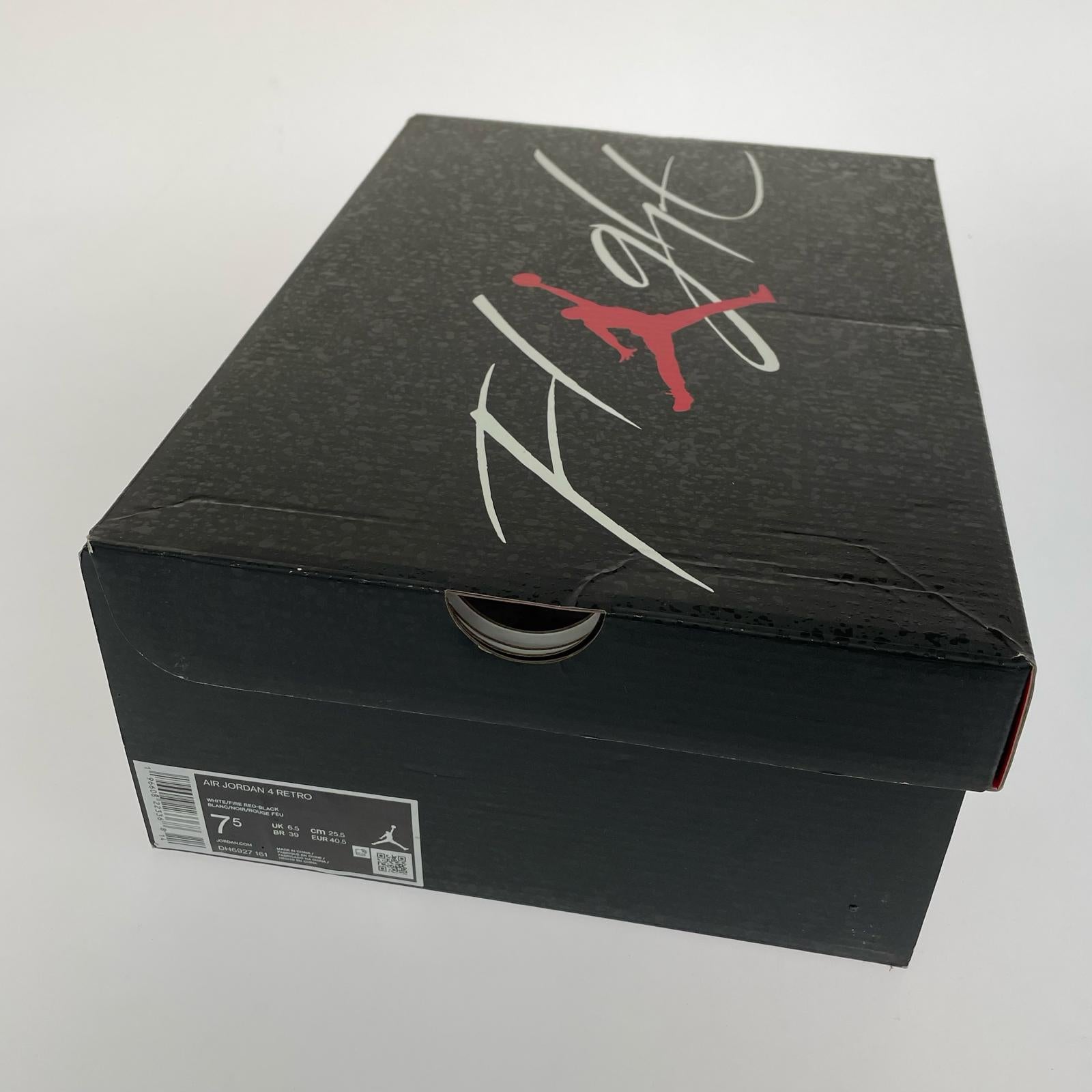 スニーカー Air Jordan 4 Retro Red Cement (25.5) 25.5cm (US7 1/2 UK7 EU41) ホワイト