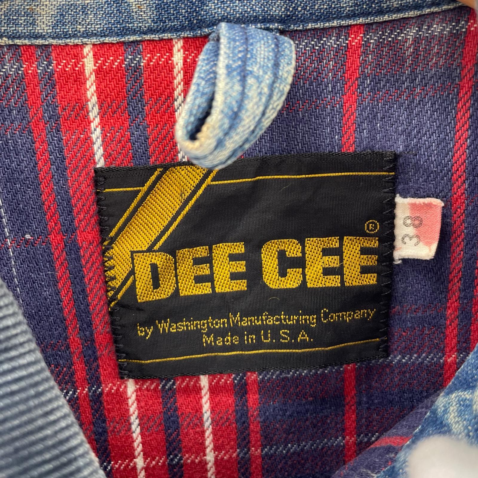 デニムジャケット 70s頃 DEE CEE USA製 裏ネル地 デニムカバーオール 38 38 ブルー