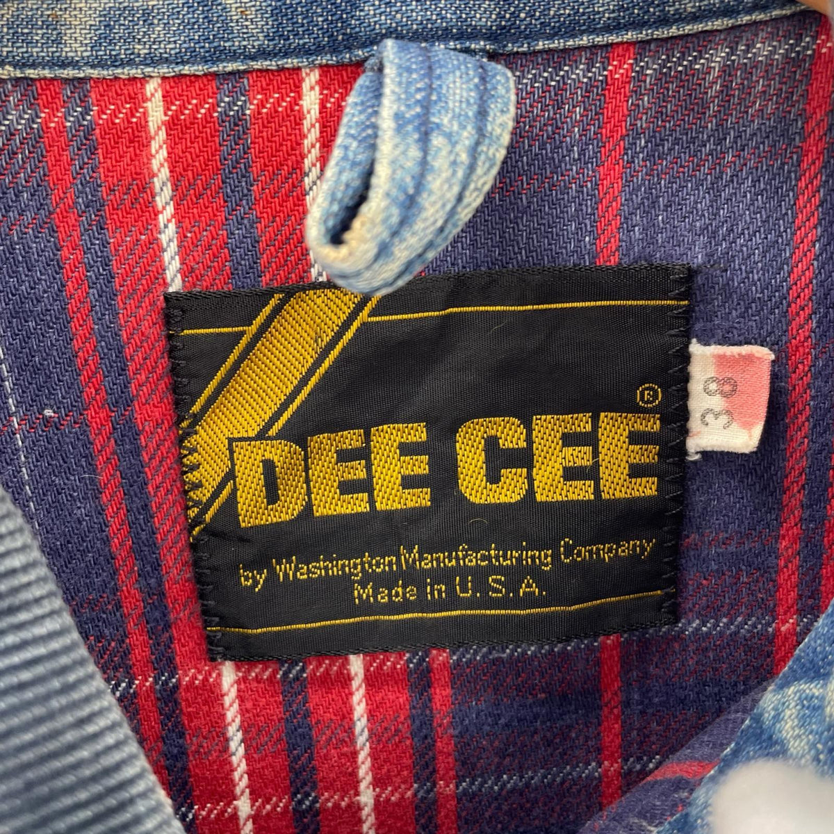 デニムジャケット 70s頃 DEE CEE USA製 裏ネル地 デニムカバーオール 38 38 ブルー
