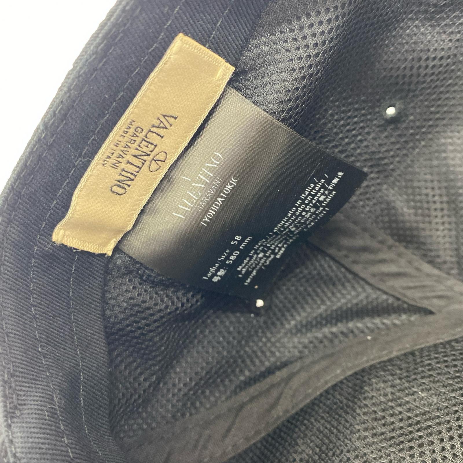 キャップ VALENTINO GARAVANI 20ss DREAMERS Vロゴ刺繍キャップ ブラック ブラック