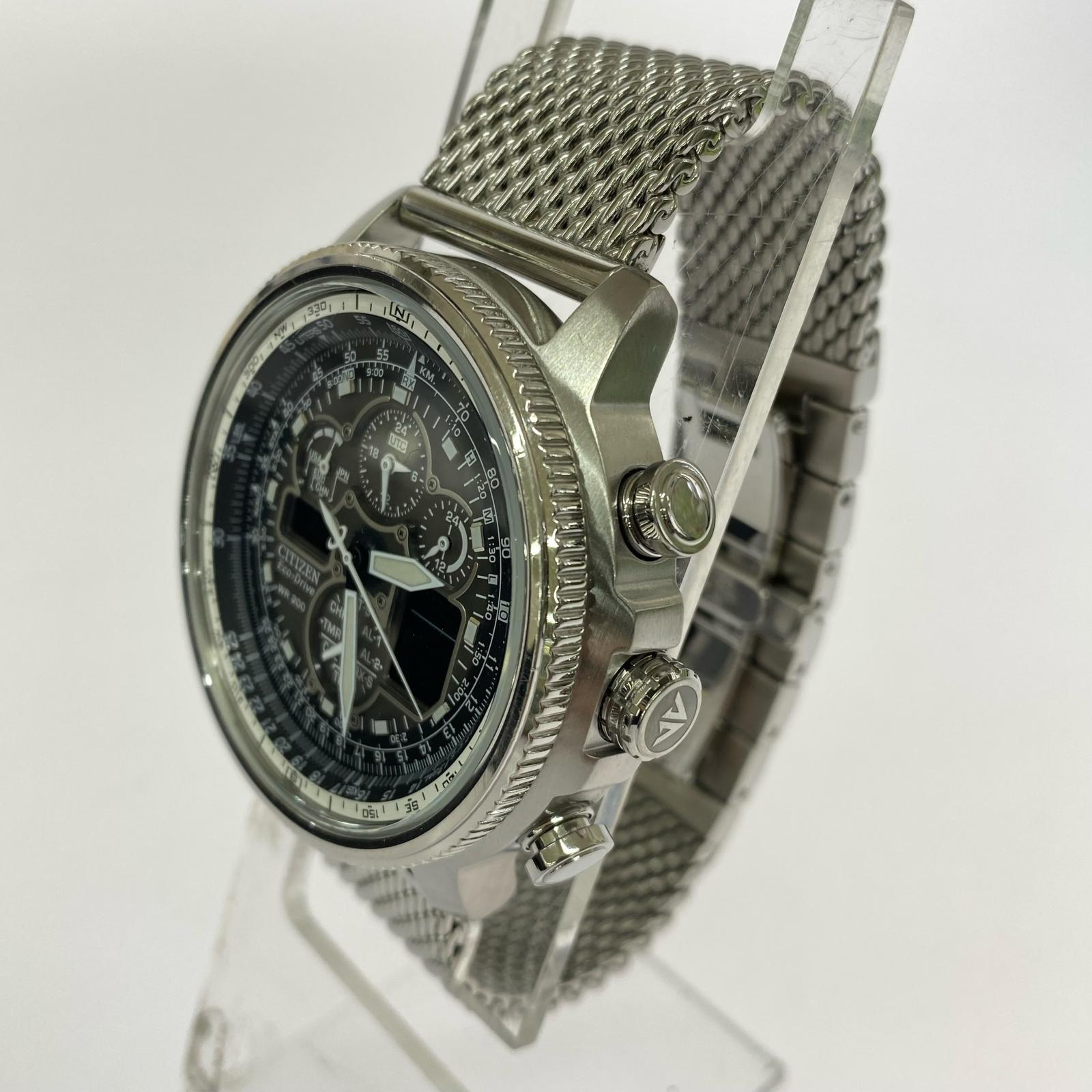 腕時計 Eco Drive Navihawk Black Dial シルバー