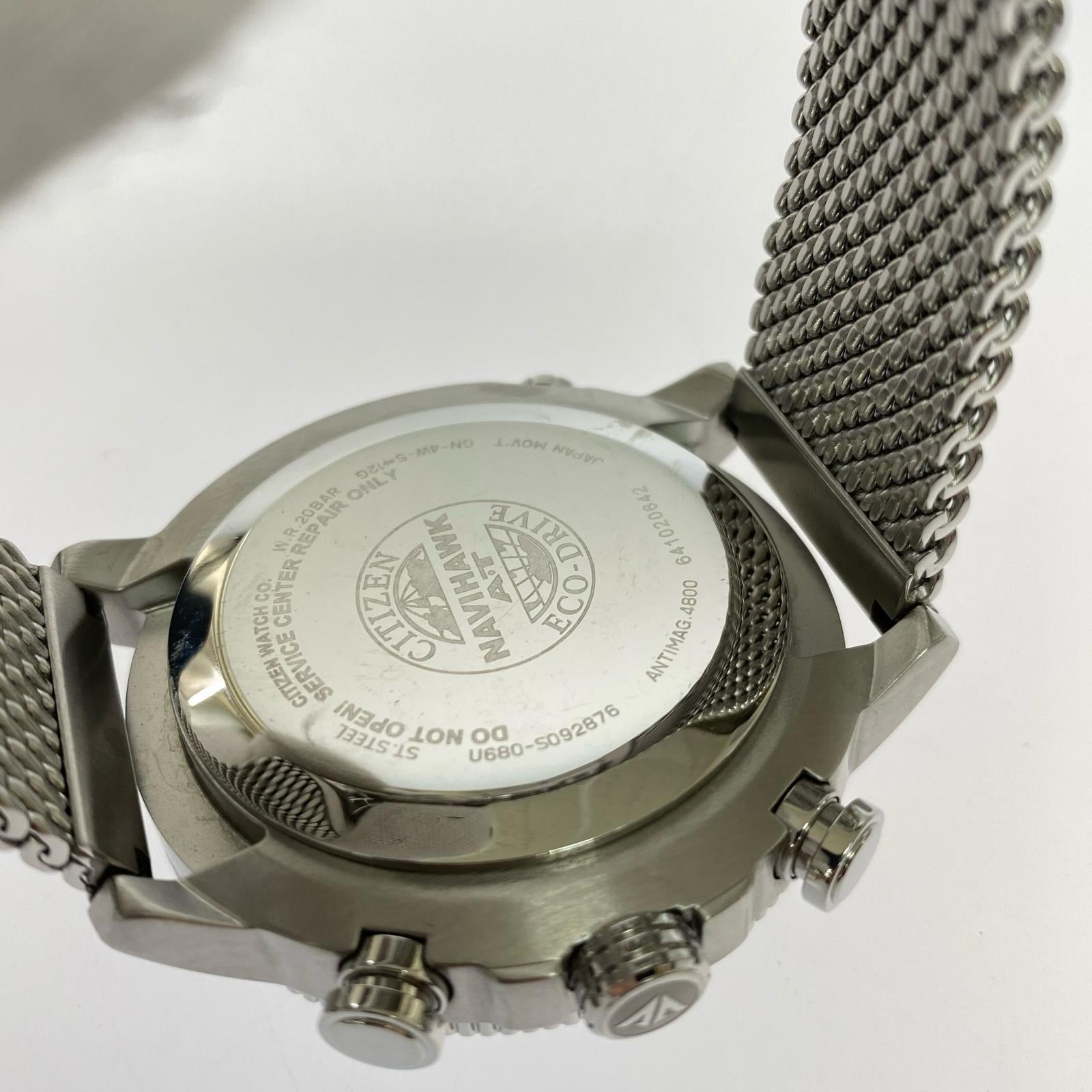 腕時計 Eco Drive Navihawk Black Dial シルバー