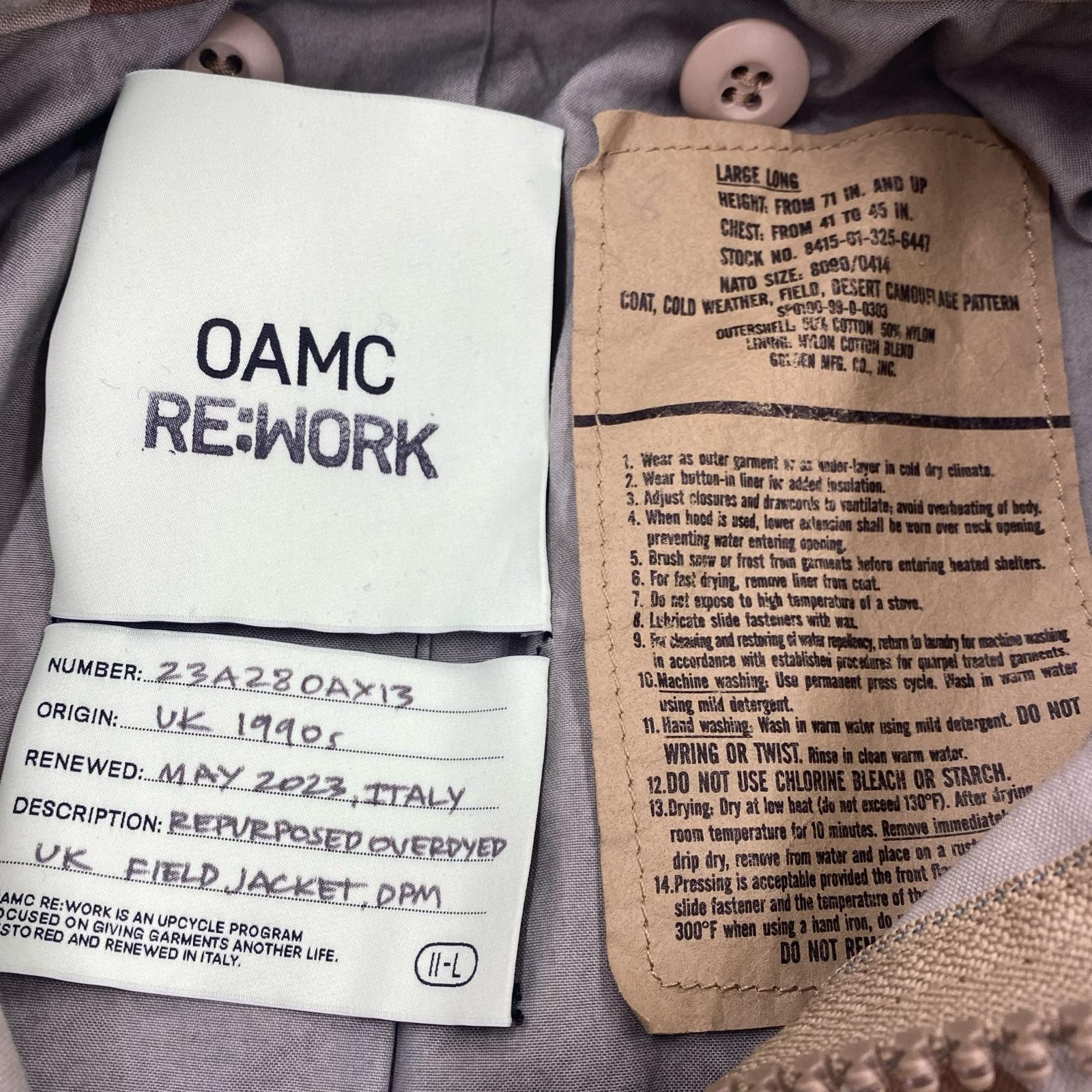 その他アウター re:work UK Field Jacket DPM L