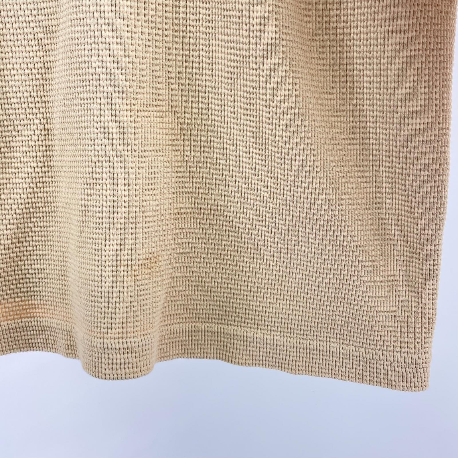 長袖Tシャツ ワッフル ベージュ(L) L ベージュ