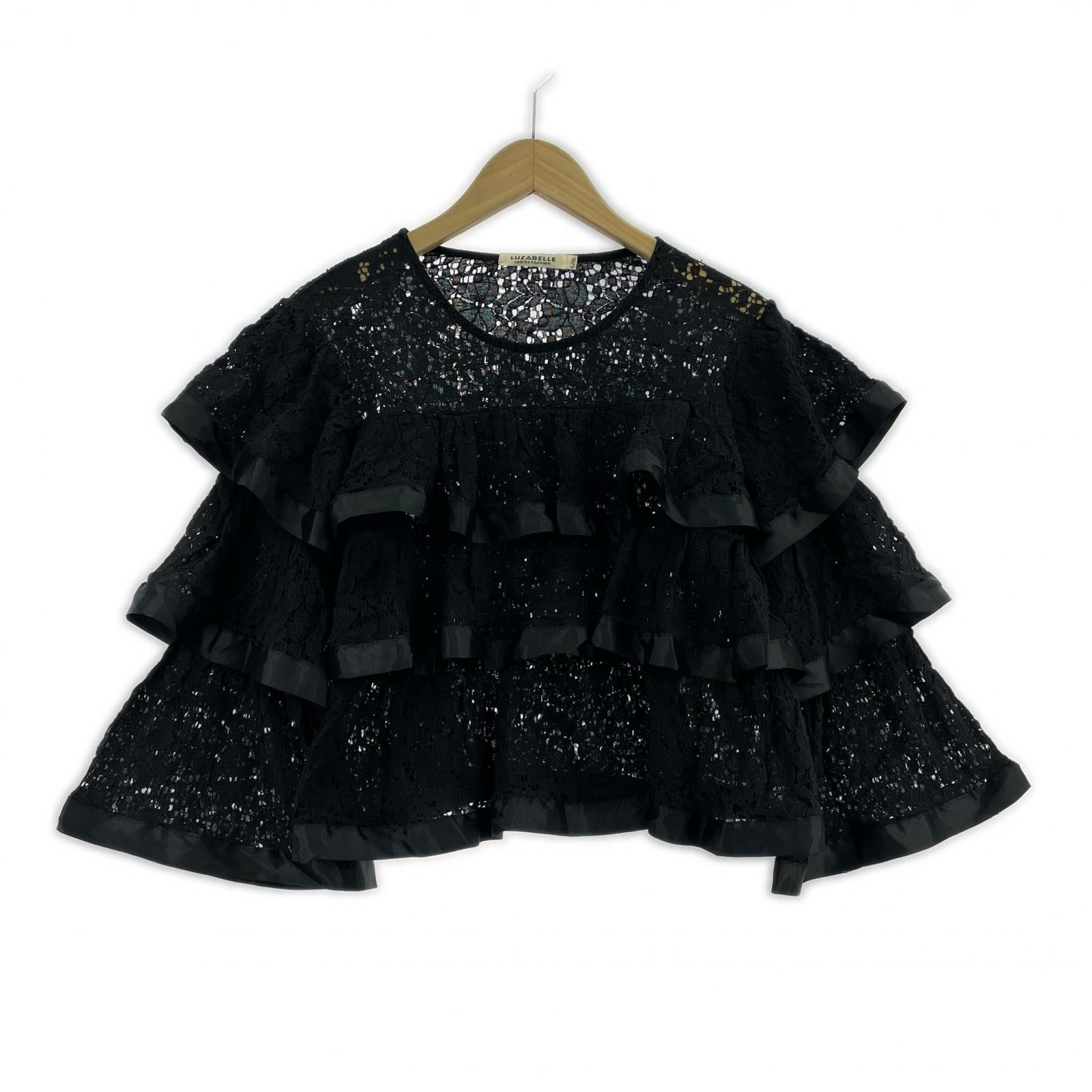 その他トップス Luzabelle レースブラウス XL BLK ブラック