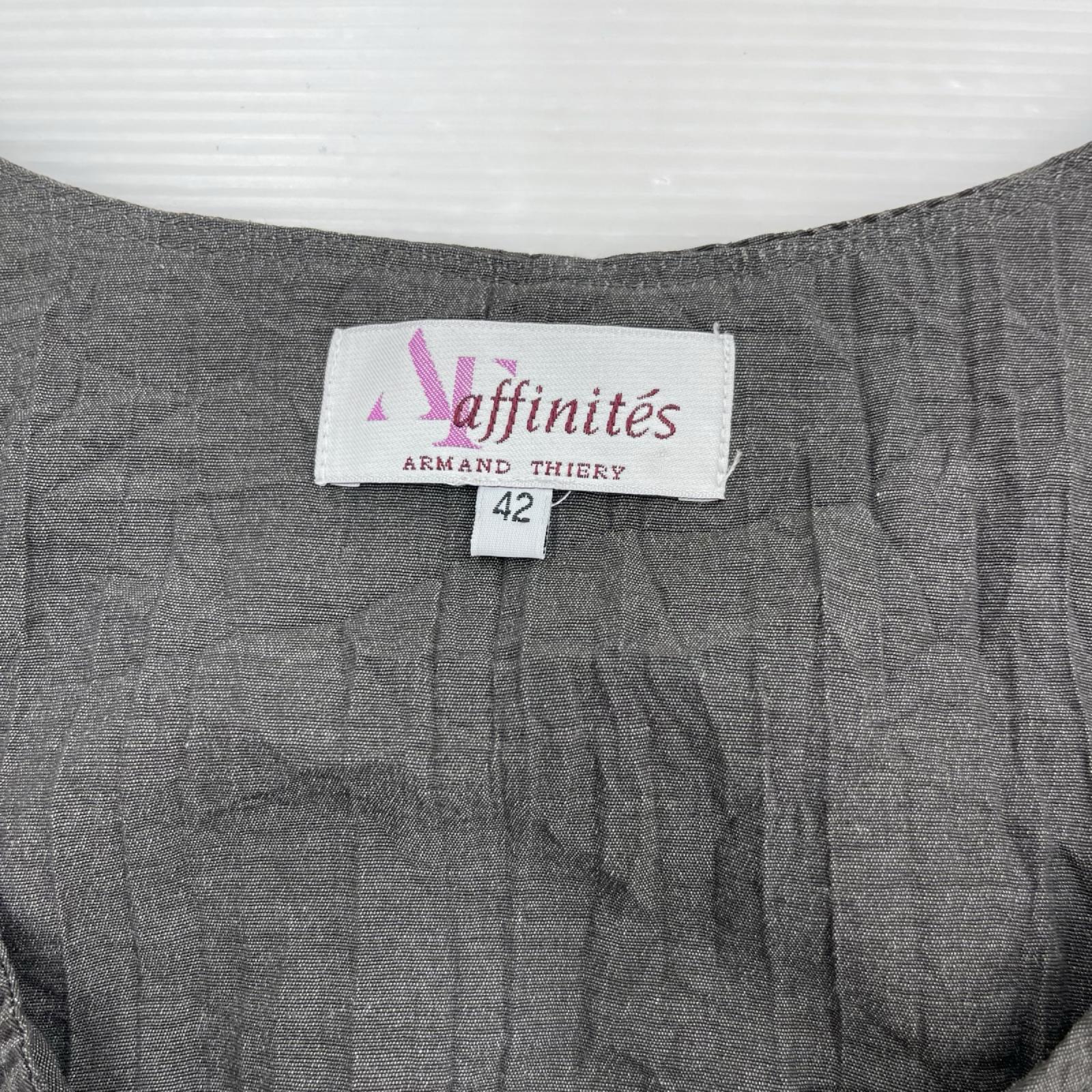 ワンピース affinites 異素材ドッキングワンピース 42 GRY グレー