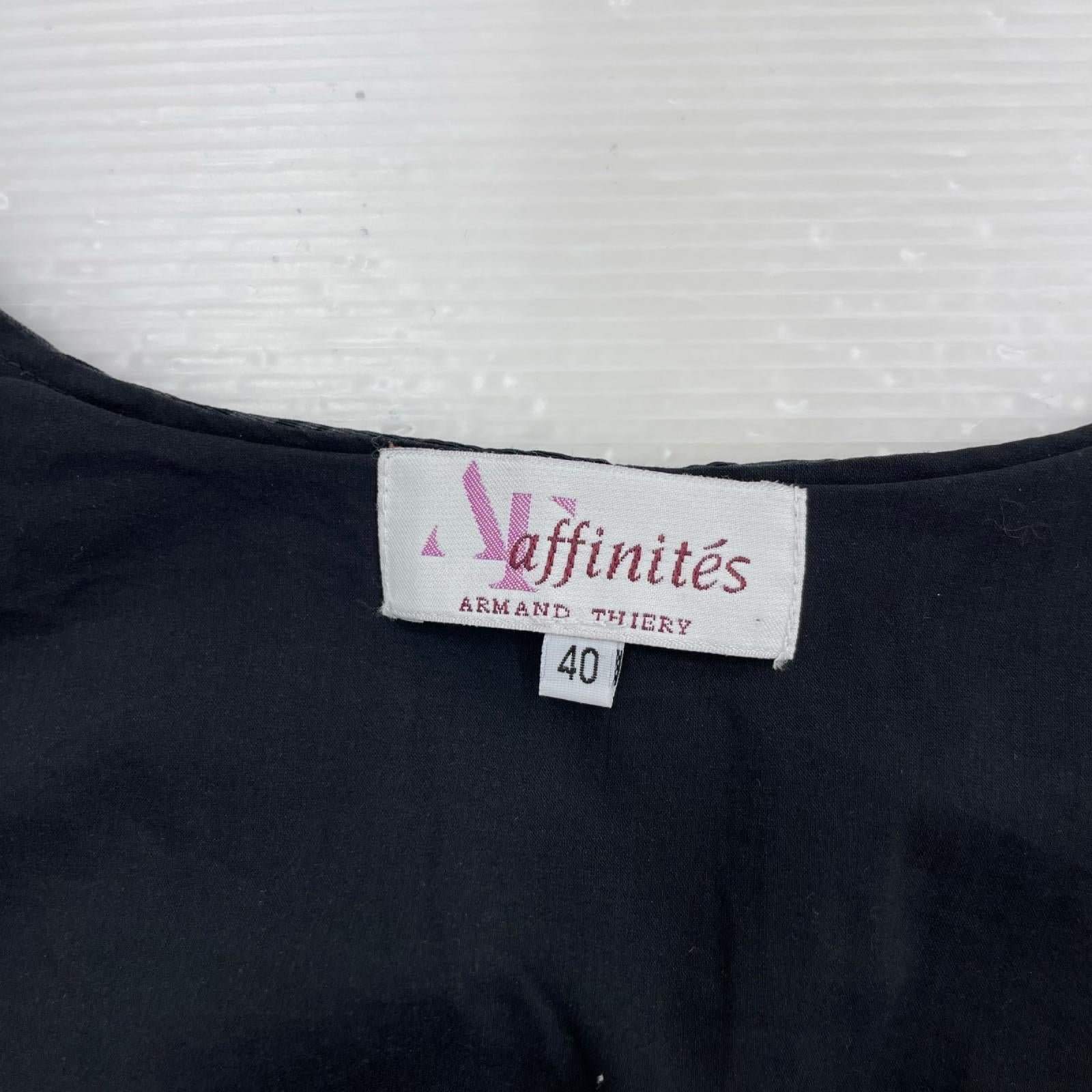 ワンピース affinites 異素材ドッキングワンピース 40 BLK ブラック
