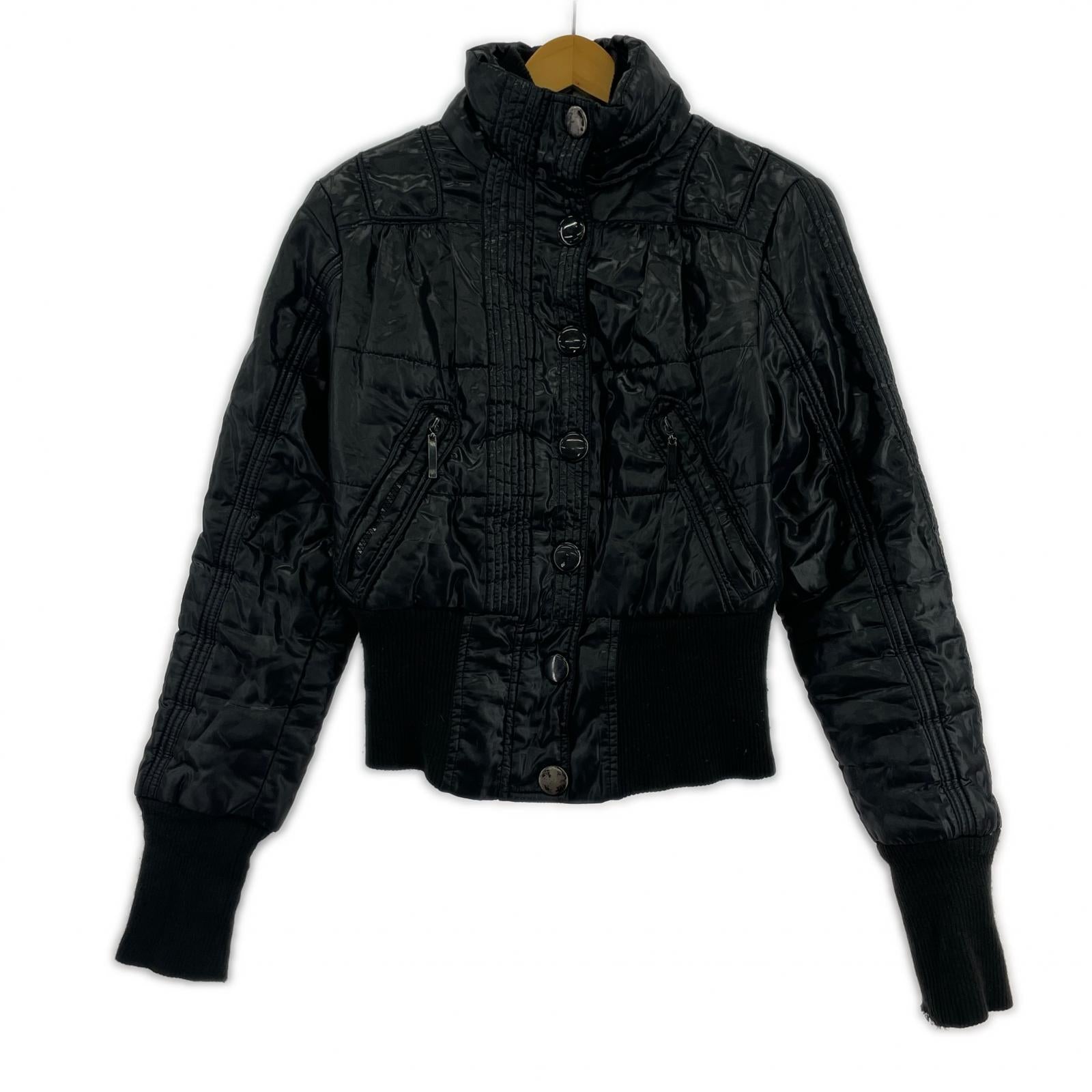 ジャケット ロングリブナイロンジャケット S BLK S ブラック