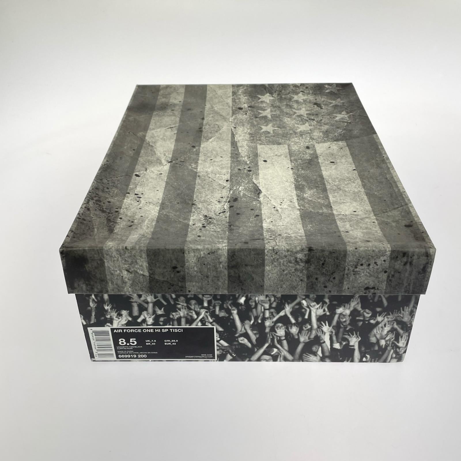 スニーカー AIR FORCE ONE HI SP TISCI (26.5) 26.5cm (US8 1/2 UK8 EU43) ベージュ