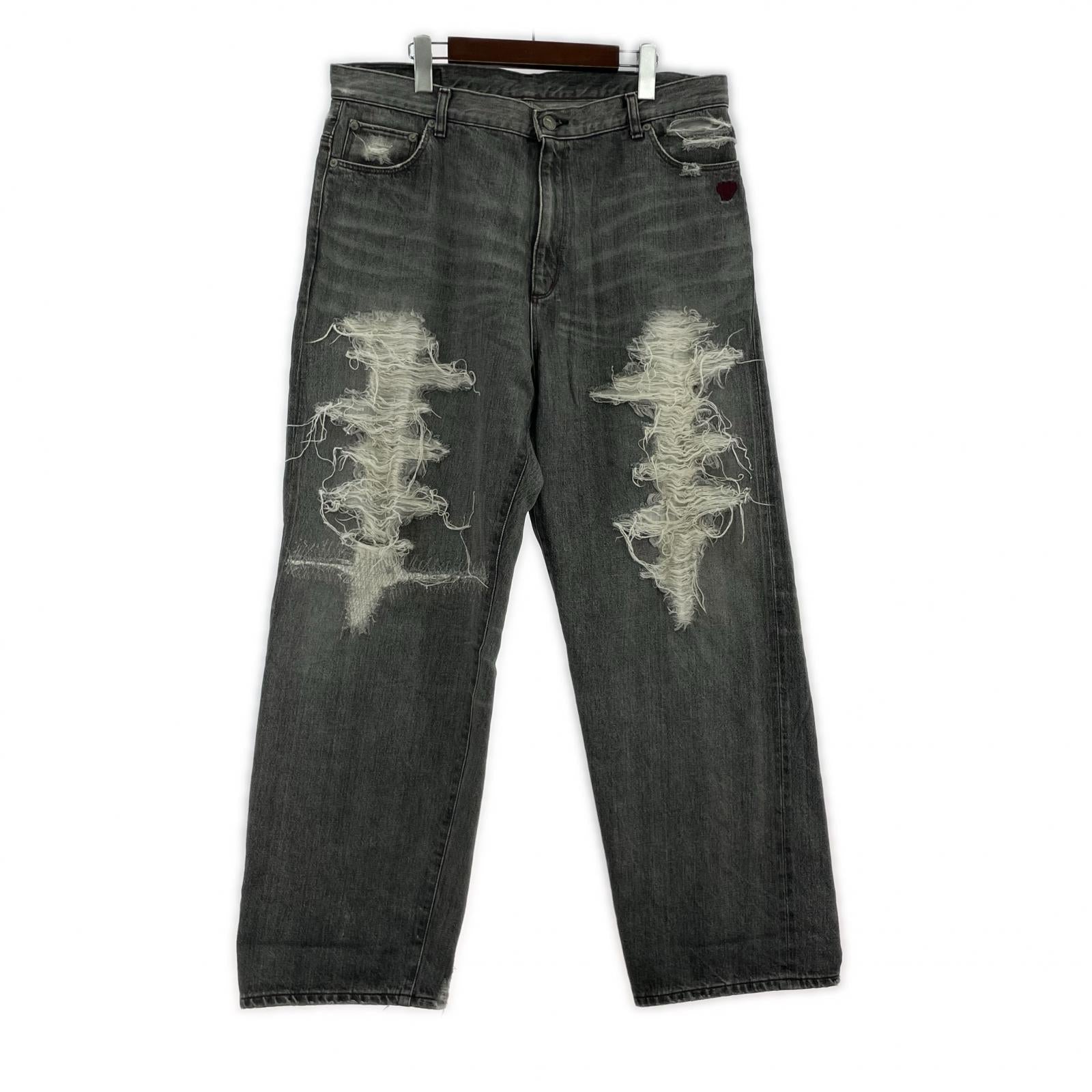 デニムパンツ OL DIRTY TROUSER DENIM L ブラック