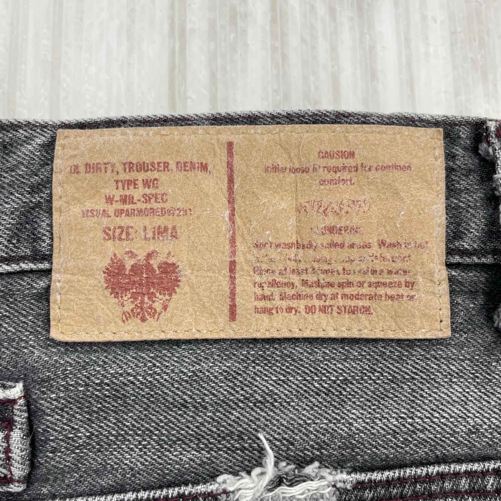 デニムパンツ OL DIRTY TROUSER DENIM L ブラック