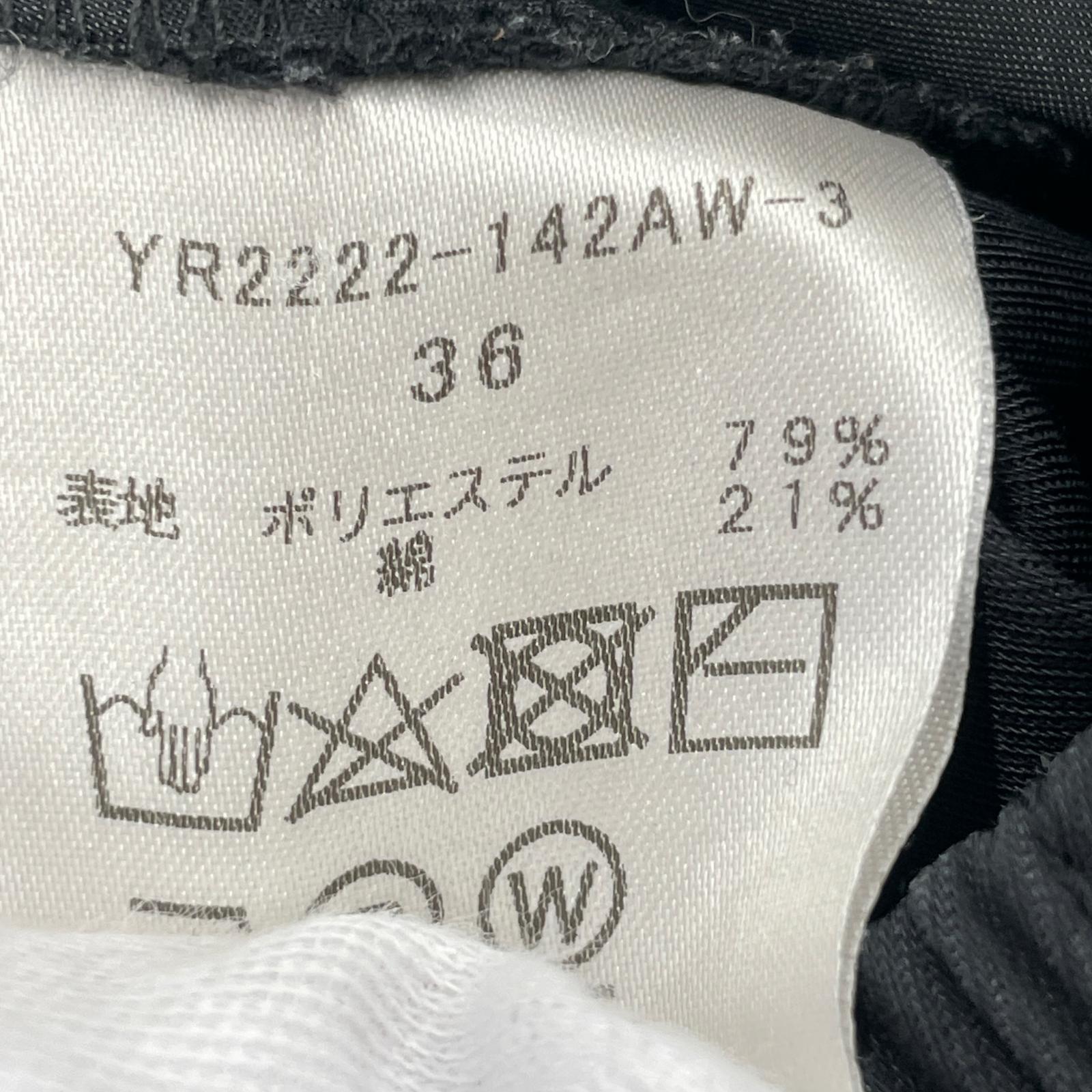 パンツ yori ノンアイロンワイドパンツ ブラック ブラック