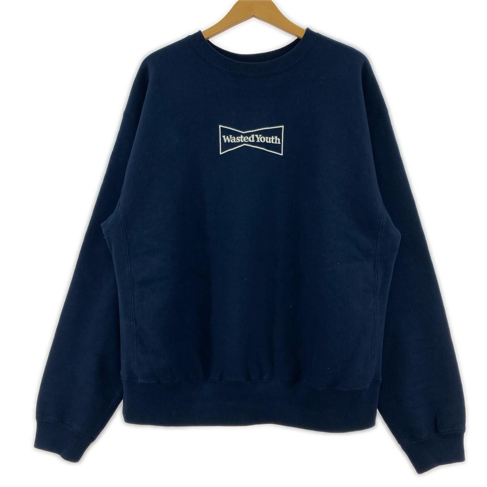 スウェット Wasted Youth HEAVY WEIGHT SWEATSHIRT XL ネイビー