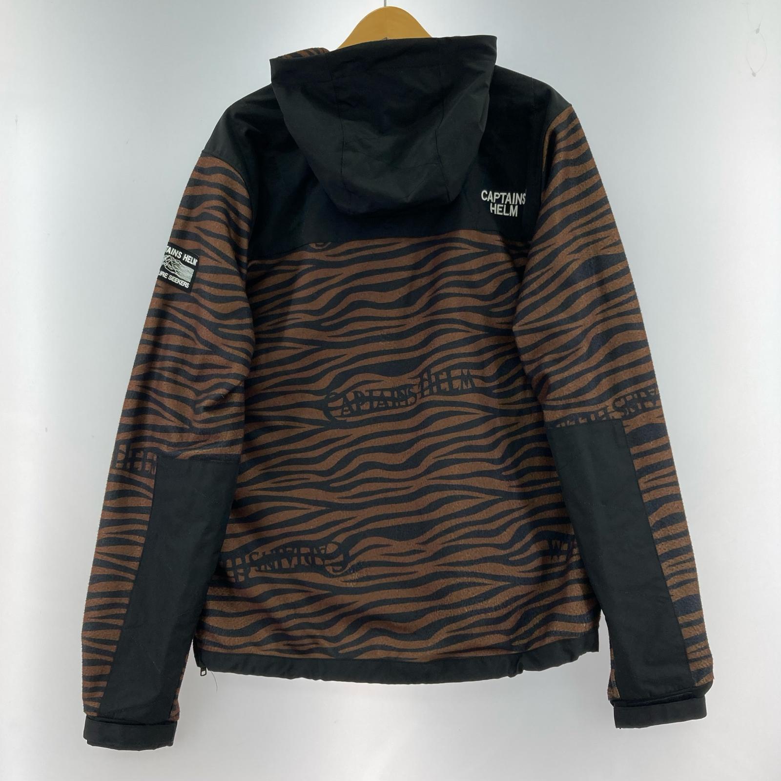 パーカー アニマルフリースハーフジップジャケット (L) ZEBRA L