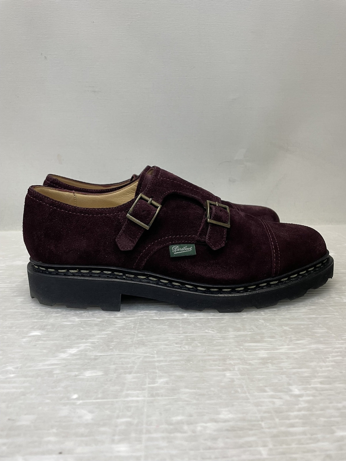 シューズ Paraboot WILLIAM MARCHE スウェード ダブルモンクストラップシューズ 6 ボルドー