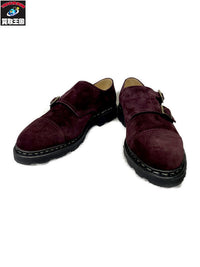 シューズ Paraboot WILLIAM MARCHE スウェード ダブルモンクストラップシューズ 6 ボルドー