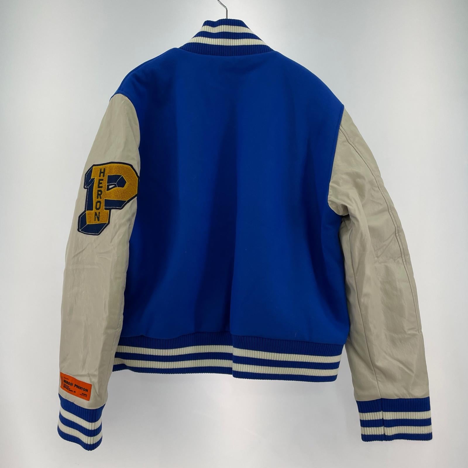 ブルゾン HERON PRESTON Patches Varsity JacketXL ブルー
