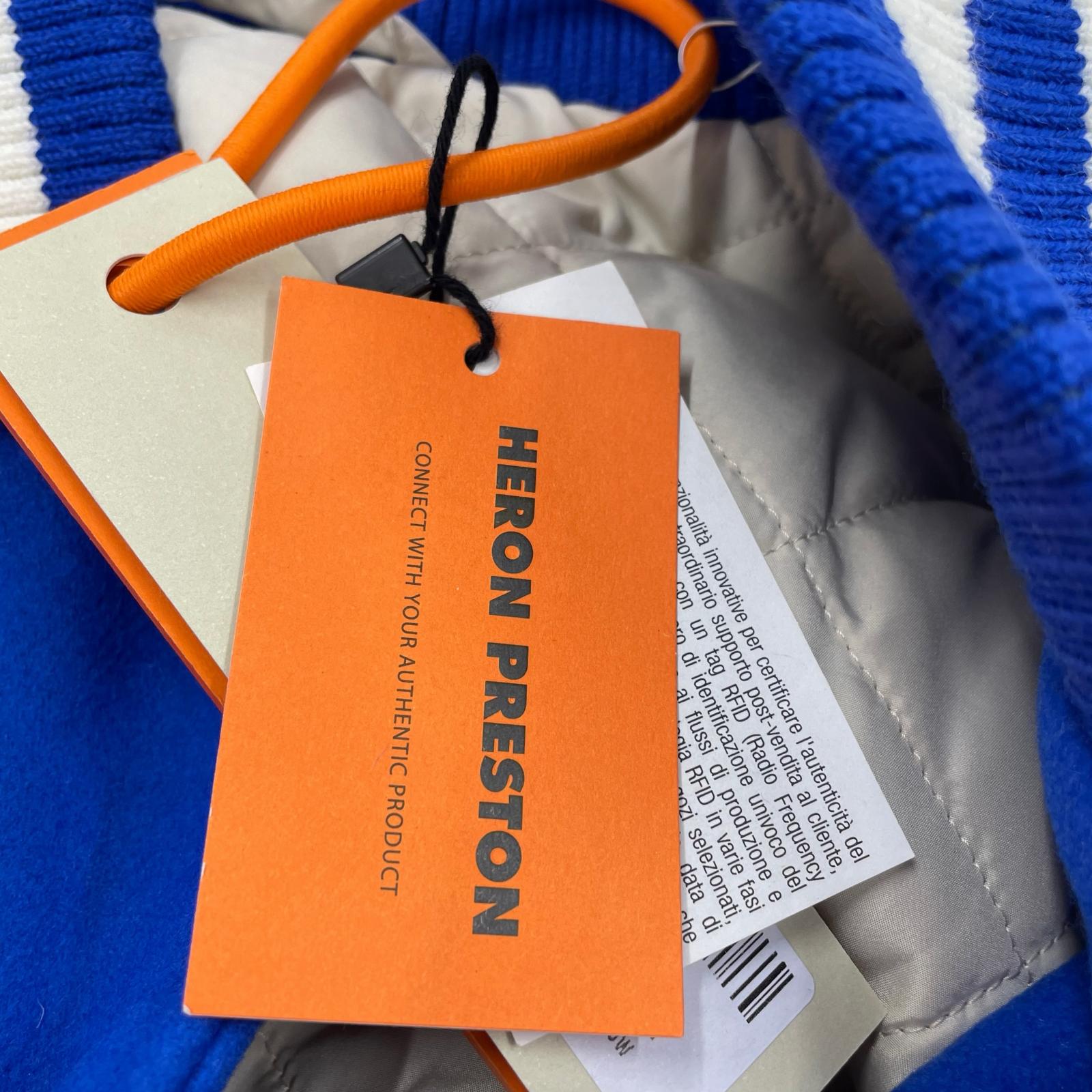 ブルゾン HERON PRESTON Patches Varsity JacketXL ブルー