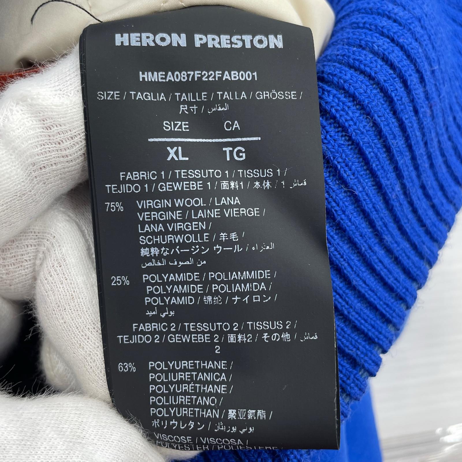ブルゾン HERON PRESTON Patches Varsity JacketXL ブルー