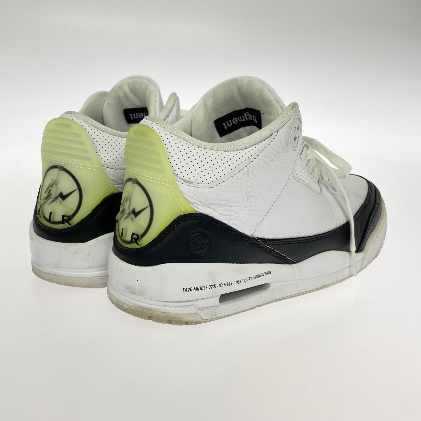 スニーカー Fragment × Nike Air Jordan 3 28cm 28cm (US10 UK9 1/2 EU46) ホワイト