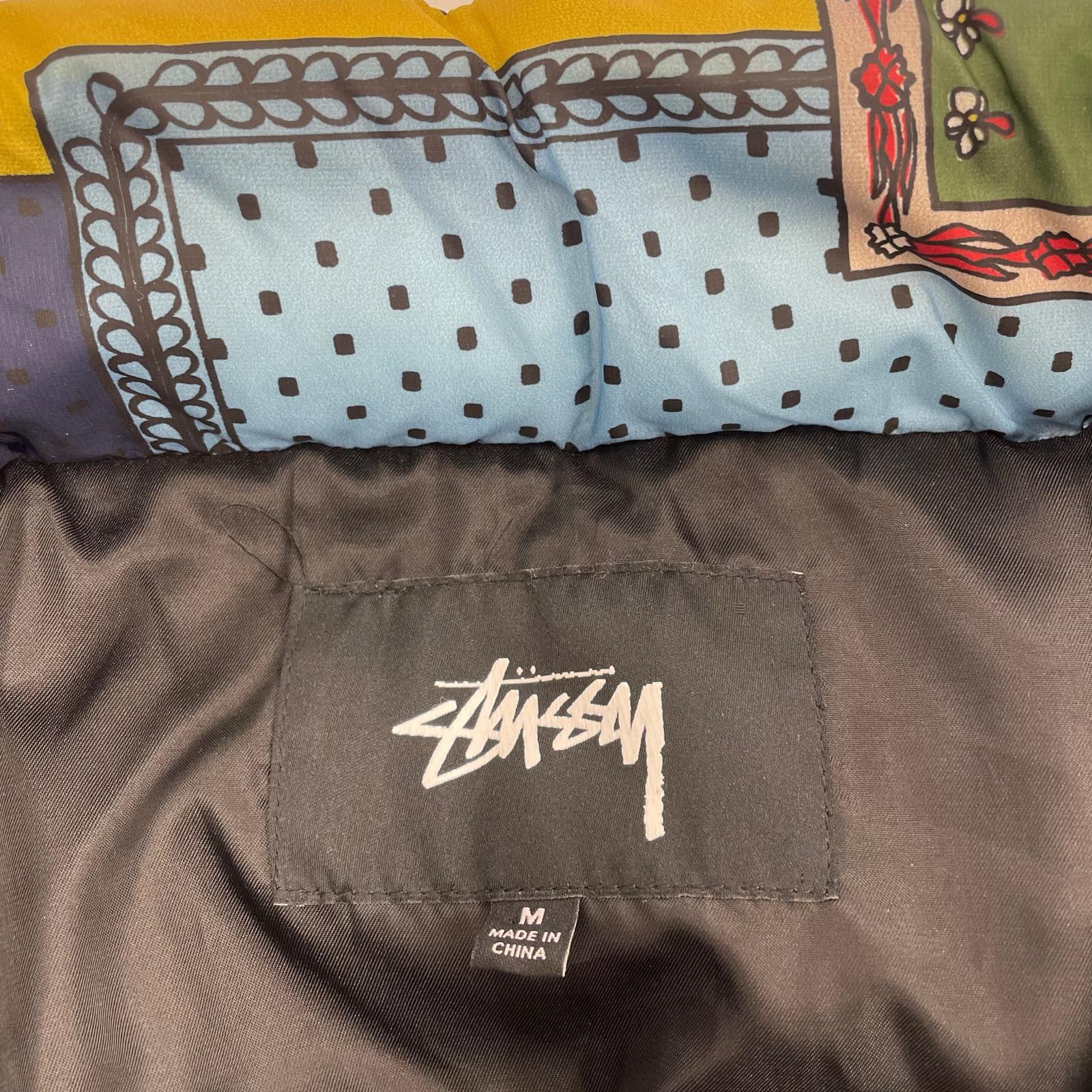 ジャケット STUSSY PATCHWORK PUFFER JACKET (M) M マルチカラー
