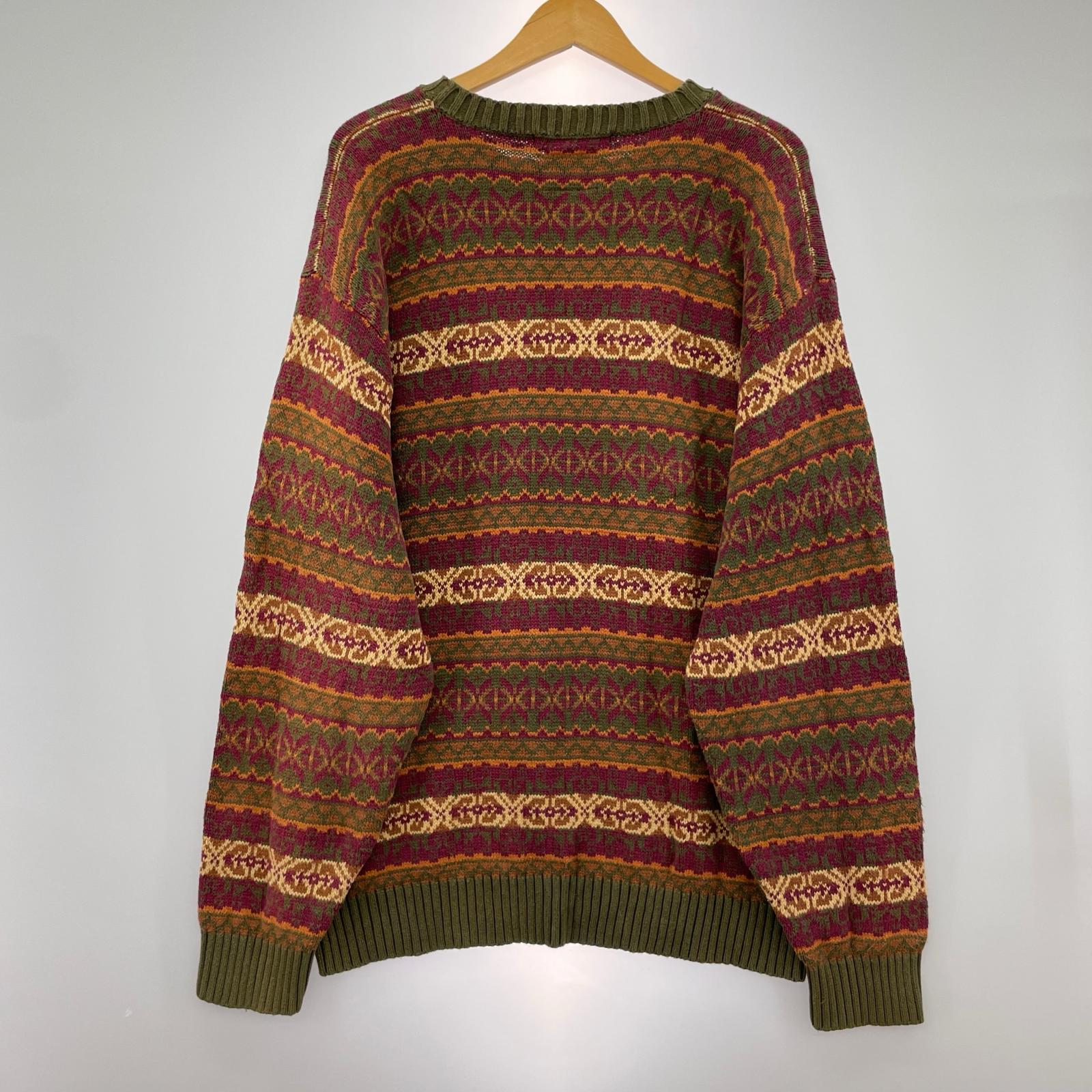 ニット 90s Cotton Knit Murti L 総柄 L