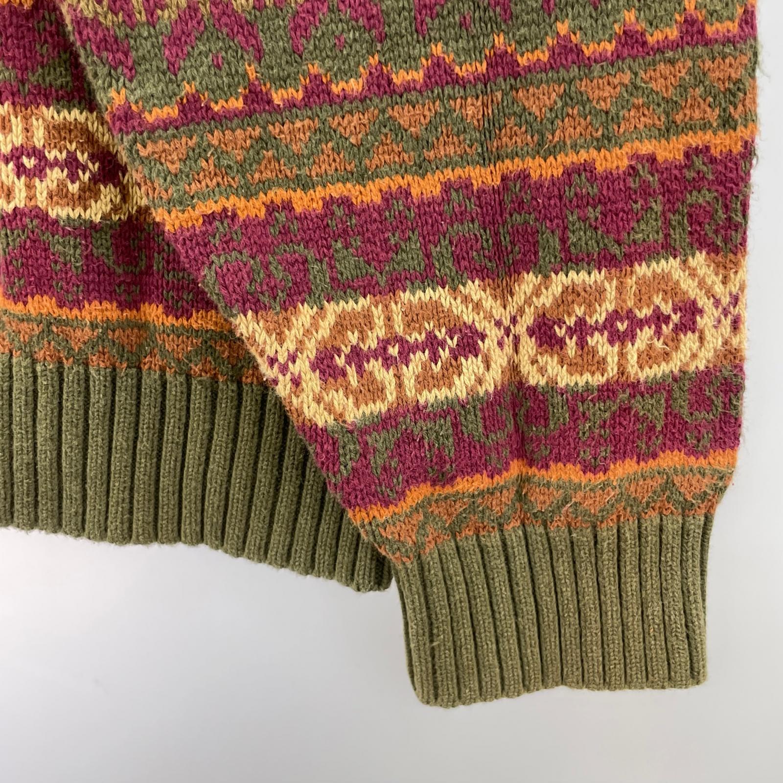 ニット 90s Cotton Knit Murti L 総柄 L
