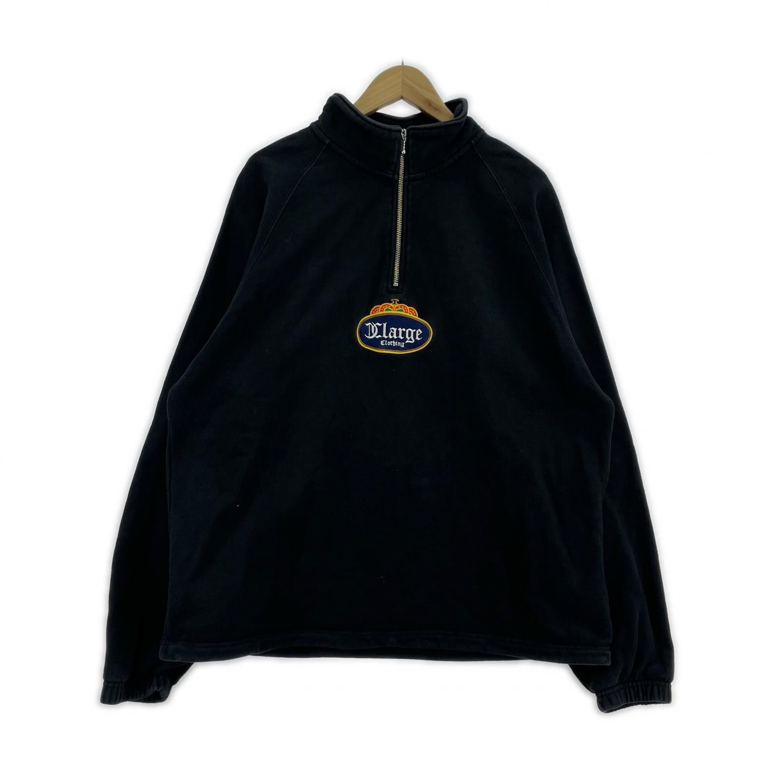 スウェット 22SS CROWN HALF ZIP SWEAT XL BLK ブラック